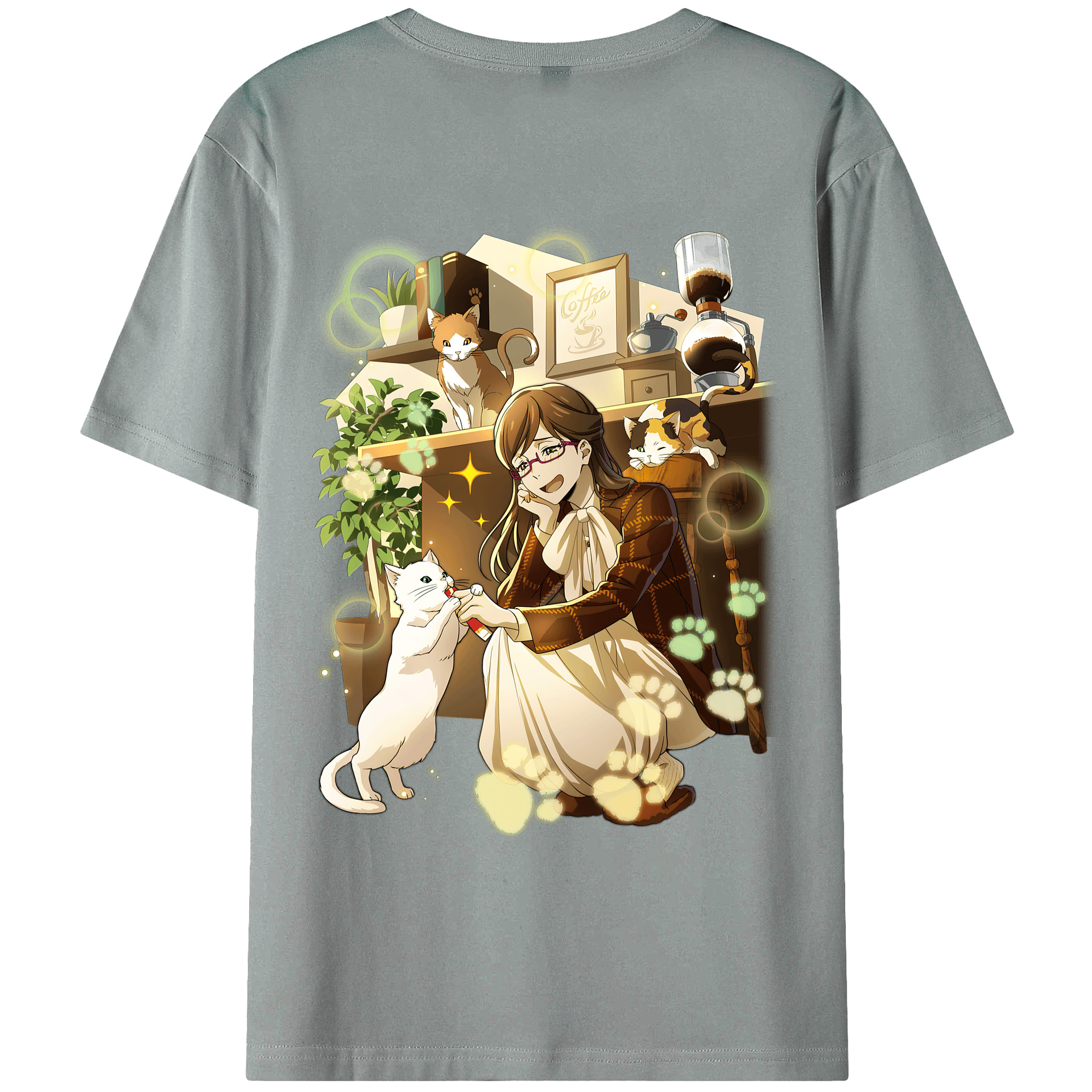 文豪ストレイドッグス Bungo Stray Dogs 綿100％ メンズ半袖Tシャツ（バックプリント） 通気性